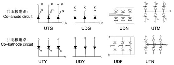 共阳极、共阴极平板组合器件电路形式